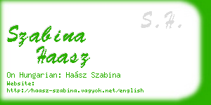 szabina haasz business card