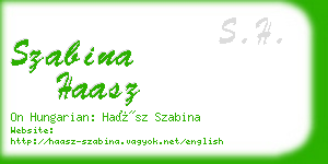 szabina haasz business card